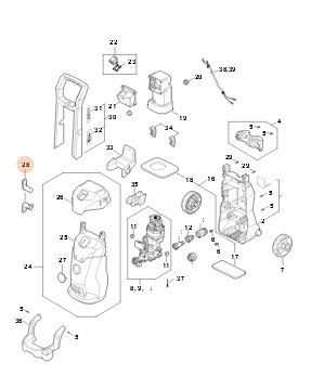 Mocowanie kabla, Stihl RE024403510
