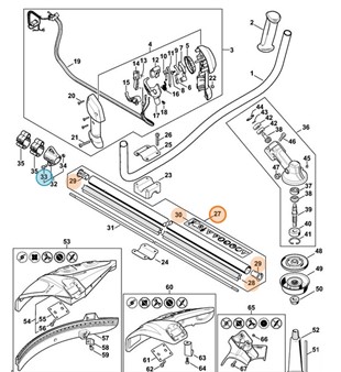 Wysięgnik Ø 25,4 mm, Stihl 41497107113