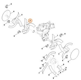 Zespół roboczy kompl., wewn. prawy, Stihl 62417100205
