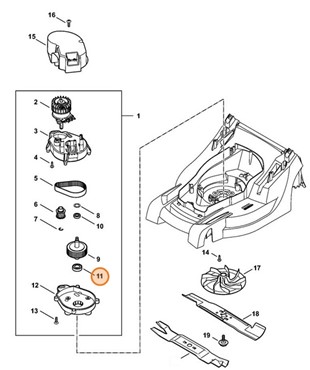 Łożysko kulkowe 6003-2RS, Stihl 95030035330