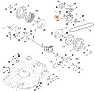 Przewód elastyczny odpowietrzania przekładni, Stihl 00136409400