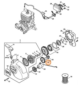 Czołowe koło zębate, Stihl 42441956701