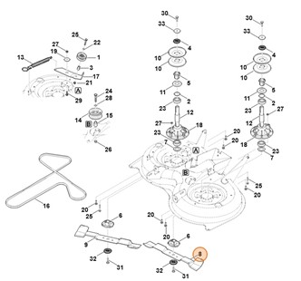 Nóż lewy, Stihl 61607020110