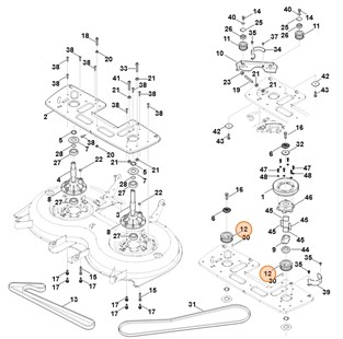 Koło paska zębatego 28Z, Stihl 61707607510