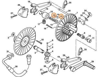 Pierścień oporowy 16,26x2,18, Stihl 96529451620