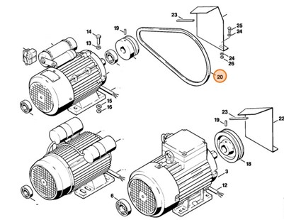 Pasek klinowy, Stihl 08910351374