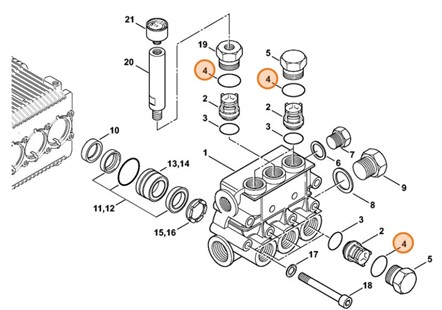 Okrągły pierścień uszczelniający 17,86x2,62, Stihl 96459457595