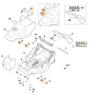 Pokrywa silnika kompl., Stihl 63117602291