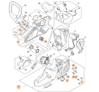 Korpus rękojeści, Stihl MA037901003