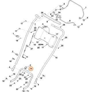  Dolna część uchwytu kierującego, Stihl 63837634816