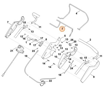 Dźwignia włączająca, Stihl 63407640205