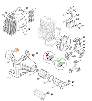 Bęben sprzęgłowy, Stihl 41371602900