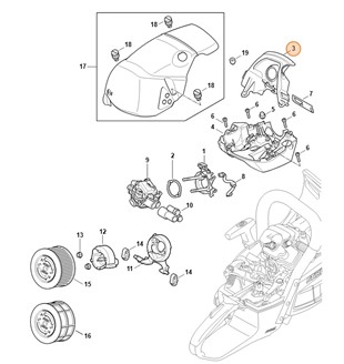 Pokrywa sterowania przepływem powietrza, Stihl 11420800901
