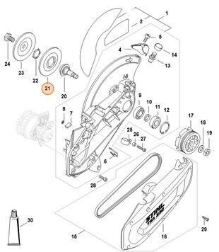 Podkładka dociskowa, Stihl 48647083000