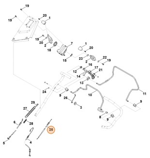 Cięgno gazu, Stihl 63741801110