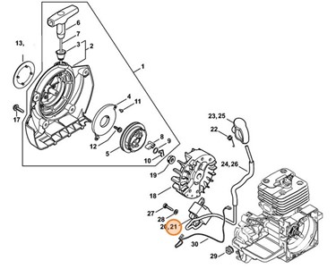 Moduł zapłonowy, Stihl 41344001312