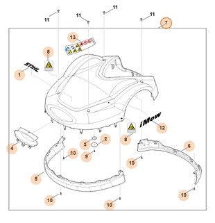 Osłona kompl., Stihl 63097802022