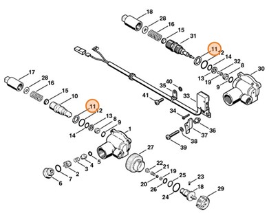Pierścień oporowy 15,5-18,6x1,4, Stihl 96529451612