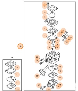 Gaźnik 4241/25, Stihl 42411200625