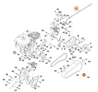 Dźwignia włączająca kompl., Stihl 62507403400