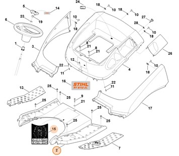 Osłona kompl., Stihl 61707802091