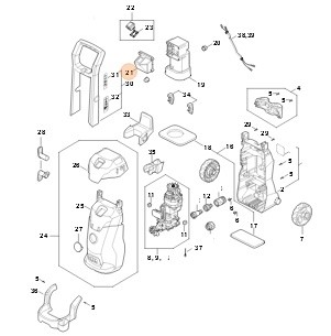 Obudowa przełącznika, Stihl RE024321004