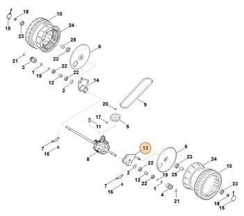 Płyta uchylna lewa, Stihl 63837804920
