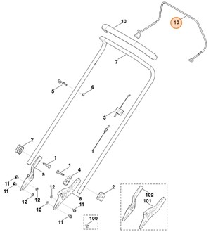 Dźwignia włączająca, Stihl 63507640201