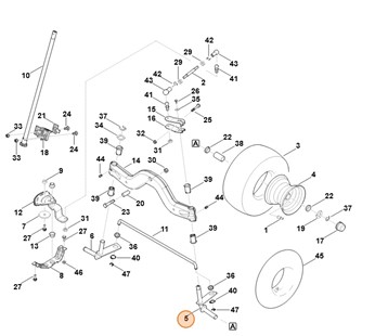Zwrotnica, str. lewa, Stihl 61407605001