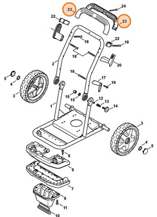 Okładzina uchwytu, Stihl 47807910600