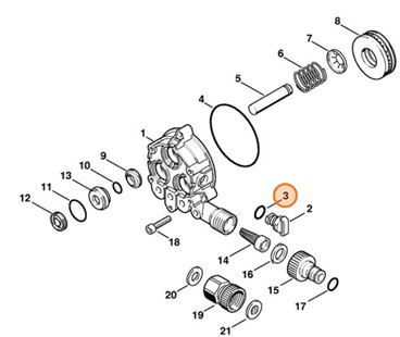 Okrągły pierścień uszczelniający 13,3x2,4, Stihl 96459487549