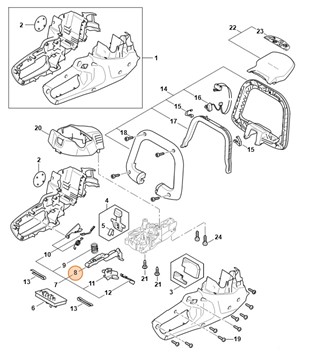 Dźwignia przełącznika, Stihl HA074352400