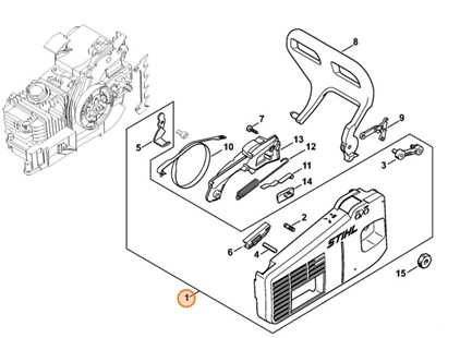 Pokrywa koła napędu łańcucha, Stihl 11296401702