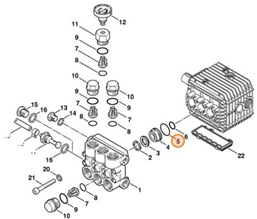 Okrągły pierścień uszczelniający 25,12x1,78, Stihl 96459457750