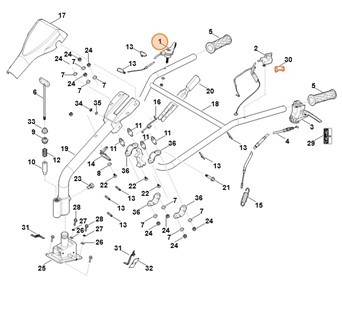 Cięgno sprzęgła, Stihl 62501801101