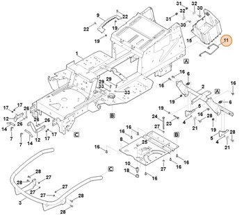 Uchwyt akumulatora, Stihl 61704030410