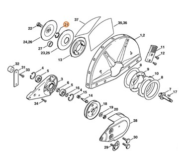 Pierścień zabezpieczający 20x1,2, STIHL 94507212150