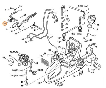Wałek przełącznika, Stihl 42241820900