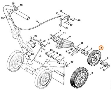 Koło Ø 142 mm, Stihl 42017121005