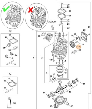 Koło wygarbione, Stihl 42820301802