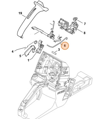 Cięgno sterowania główną przepustnicą, Stihl 11441821500