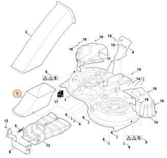 Dolna część kanału wyrzutowego, Stihl 61607631400