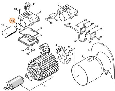 Okrągły pierścień uszczelniający 37,82x1,78, Stihl 96459457980