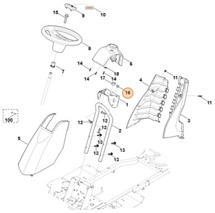 Tulejka z kołnierzem, Stihl 95330039223
