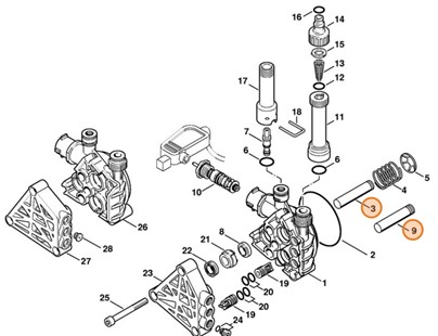 Zestaw tłoka 3 sztuki, Stihl 47387607052