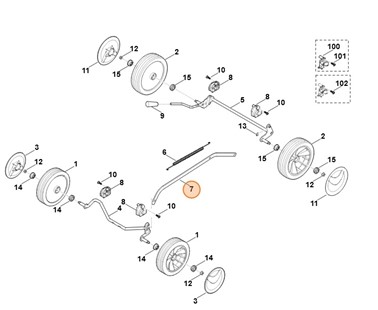 Dźwignia przełożenia, Stihl 63507038800