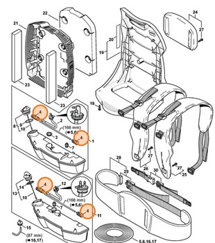 Zestaw głowic ssących, Stihl 42820073600