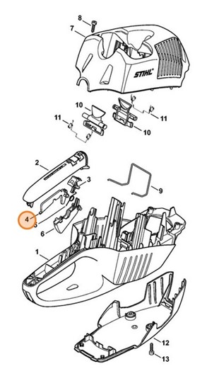Blokada dźwigni przełącznika, Stihl 48514356300