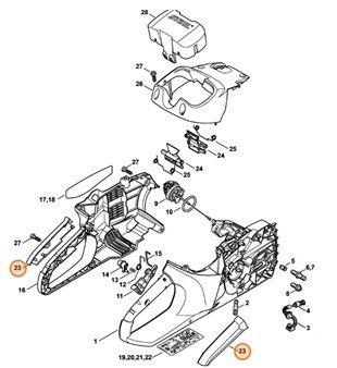 Okładzina uchwytu, Stihl 12507900600