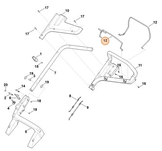 Dźwignia włączająca, Stihl 63587640220